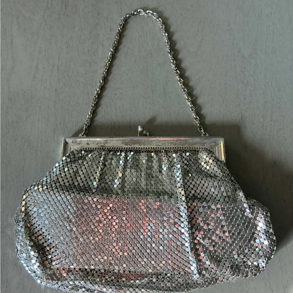 Vintage Whiting & Davis Silver Mesh Evening Bag